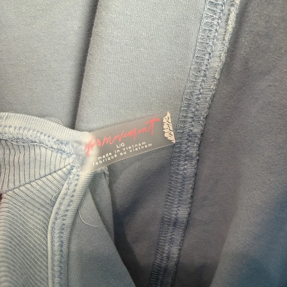 FP Movement Free‎ People Hot Shot Tee Romper Steel Blue Size Large NWT - Picture 7 of 8